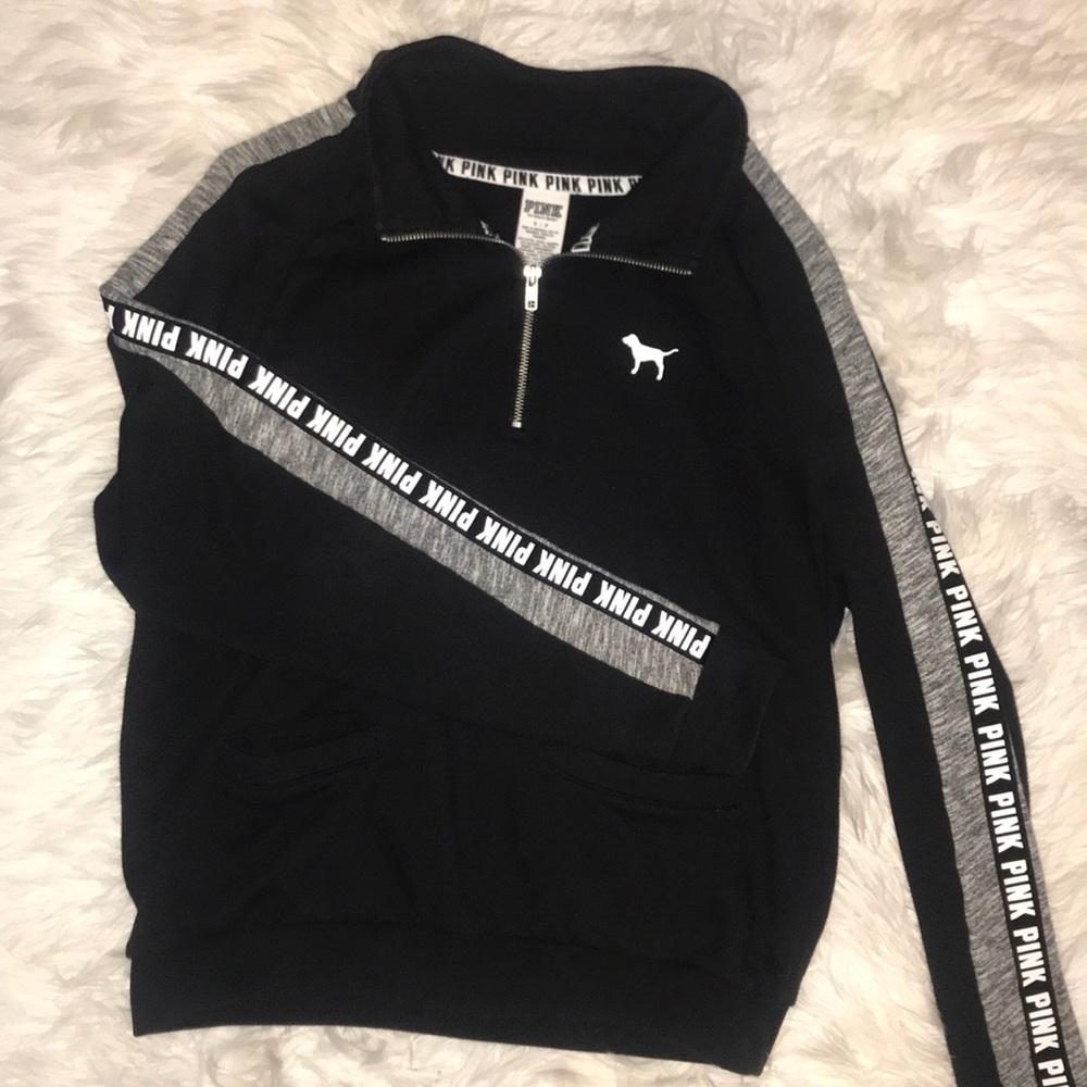 Pink quarter zip sweater. Size small.